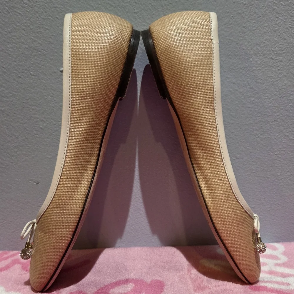 Jimmy Choo Women's Natural/Latte Raffia Leather Flat, Size 38 - Picture 5 of 10
